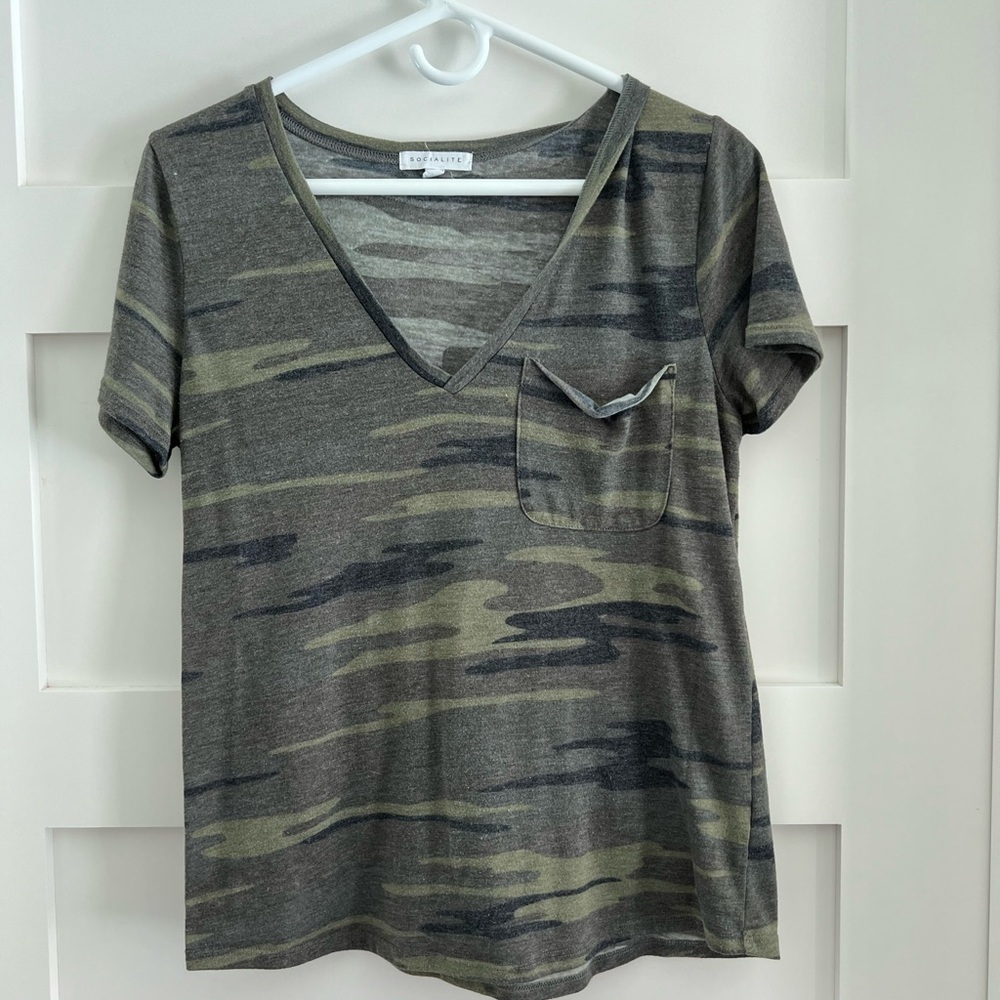 Socialite Camo Green T-Shirt